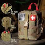 EVERLIT 250 Pieces Survival First Aid Kit IFAK EMT Molle Pouch Survival Kit Outdoor Gear Emergency Kits Trauma Bag for Camping Boat Hunting Hiking Home Car Earthquake and Adventures