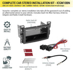 ICGM10BN Complete Double/Single DIN Stereo Installation Kit for Select Non-Amplified 2006-17 General Motors Vehicles - No Steering Wheel Remote - See Fit Guide in Images to Verify Your Vehicle