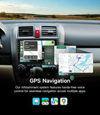 Car Radio Stereo for Honda CR-V 06-11, Wireless CarPlay & Android Auto | 9-inch IPS touchscreen, 64G storage, 5G WiFi GPS, Bluetooth FM AM SWC, plug-and-play, HD backup camera