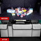Car Trunk Organizer, Backseat Hanging Large Storage with Adjustable Straps,Waterproof PVC Collapsible Cargo Bag, Car Interior Accessories for Auto SUV MPV (White)