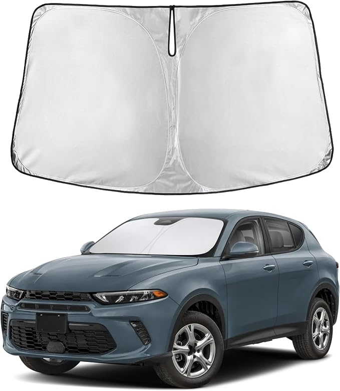 Windshield Sunshade Compatible for Dodge Hornet 2023 2024 2025, Sun Visor for Front Windshield & Window Sun Shade Cover, UV Heat Blocker & Protector, Car Accessories