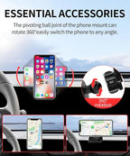 Car Phone Holder for Kia EV9 2024 Accessories, 12.3-inch Screen | Magsafe Magnetic Cell Phone Mount Clip Compatible with iPhone, 3D fit Stable Dashboard GPS Navigation Bracket Cradle Stand
