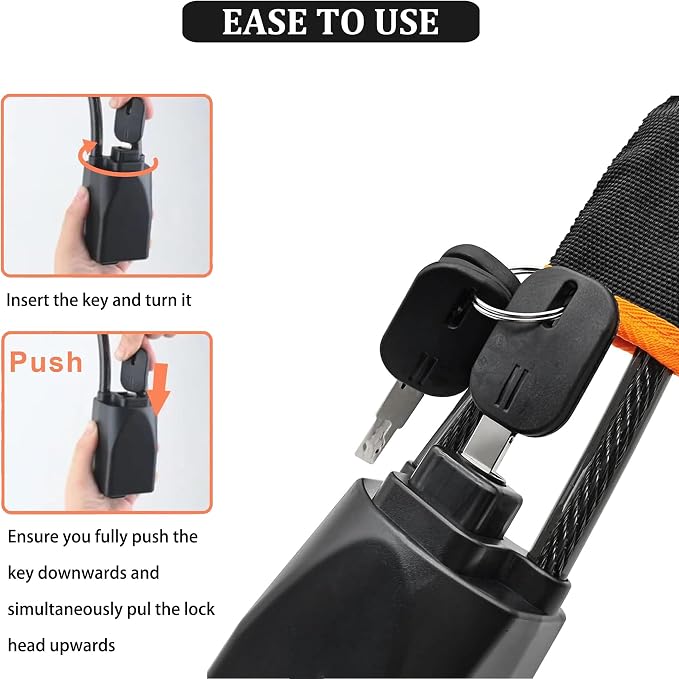 Car Steering Wheel Lock, Reliable Club Steering Wheel Lock Anti-Theft Device with 3 Keys, Max 17 Inch Length, Fits Most Vehicles, Trucks, SUVs, Vans, Golf Car Security Device - Black
