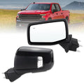 Left Driver Side Mirror Compatible With 2019-2025 Chevy Silverado 1500 With Power Glass Power Folding Heated Turn Signal Puddle Lights Mirror Memory Blind Spot Black Replace#84898867(14Pins)