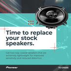 G-Series TS-G1020S 4” 2-Way Speakers (Pair) – 210W Max, Crisp Highs + Clear Vocals, Great Stock Replacement, High-Efficiency Speaker Designed for OEM Power