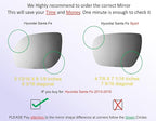Driver Side Mirror Glass Compatible with Hyundai Santa Fe Santa Fe XL | Compatible with Hyundai Santa Fe 2013-2018, Santa Fe XL 2019 Heated