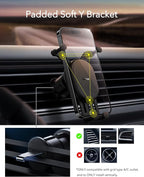 Wireless Car Charger, 15W Fast Charging Phone Mount for Car Vent, Car Phone Holder with Enlarged Charging Coil for iPhone 15 14 13 12 11 10 8 Pro Max Xs, Samsung Galaxy S&Note Series Google LG