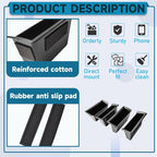 Door Side Storage Box Handle Container Compatible with Ram 1500 2019-2024 2025 2026 Accessories, ABS Inner Door Handle Organizer Phone Pocket Organizer Insert Tray Glove Pallet, 4PCS Set