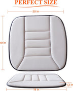 Car Seat Cushion with 1.2inch Comfort Memory Foam, Seat Cushion for Car and Office Chair (Gray)