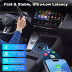 2026 New Wireless CarPlay Adapter, Compatible CarPlay & Android Auto, Plug and Play Wireless CarPlay Dongle, Fast Auto-Connect, Type-C & USB Cable Included, Supports iOS 10+ & Android