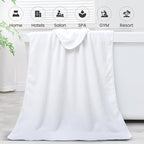 Bath Towels Set, Large Microfiber Body Towel for Adult, 2 Pack, 30" x 60", Oversized, Soft, Super Absorbent, Fast Drying, Use for Sport, Fitness, Yoga, Fleece Diamond Cross Grid White