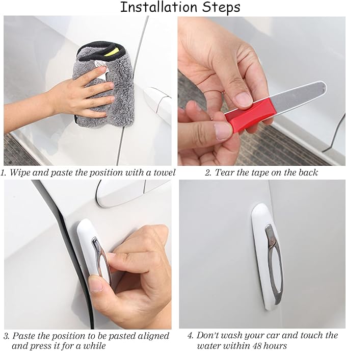 4 Pcs Car Door Edge Guards Car Side Door Protector Suitable for Various Car Pads Door Shock Absorbers-Grey