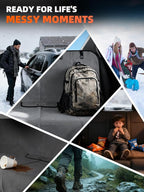 Rear Bench Seat Cover, Waterproof, Sweatproof, Non-Slip Protector for Back Seat, Dual-Layer Microfiber Terry, Universal Fit for Cars, Trucks, SUVs – Embroidered Design (Gray, 1 Pack)