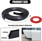 Car Door Edge Guard, 16.4Ft (5M) U Shape Rubber Seal Edge Trim Vehicle Door Protector, Anti-Collision Automotive Protection Door Edge Guard Trim, Universal Car Accessories (Black)