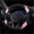 Soft Leather Steering Wheel Cover with Breathable Design and Anti-Slip Grip, Fully Compatible with Tesla, Toyota, Honda, Nissan 14.5-15.2 inch Round Steering Wheel（Sedans and SUVs）