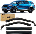 Side Window Deflectors for Ford Explorer 2020 2021 2022 2023 2024 2025 2026 Window Visors Rain Guards, Vent Shade for Fresh Air, Rain & Snow Protection, Wind Noise Reduction-4PCS