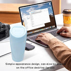Car Trash Can Bin with Lid, Leakproof Auto Cup Holder Garbage Bin Multipurpose Storage Organizer, Mini Portable Dustbin Side Door Garbage Can for Vehicle Home Office (Light Blue)