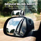 2PCS Car Blind Spot Mirror, Rectangular HD Glass Blind Spot Mirrors for Cars, 360° Adjustable Wide Angle Auto Blindspot Side Rear View Mirror, Car Accessories for SUV Truck (Screw-on, Silver)