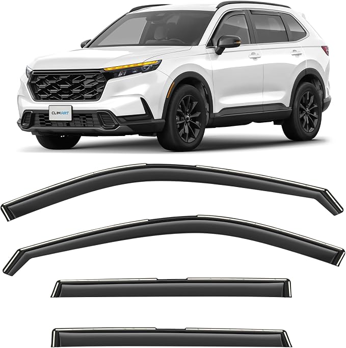 in-Channel Incredibly Durable Rain Guards for Honda CR-V (CRV) 2023-2026, Original Window Deflectors, Vent Window Visors, Vent Deflector, 4 pcs. - 623100