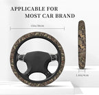 Camo Camouflage Forest Steering Wheel Cover For Women Men Girls Car Accessories Decor Anti-Slip Neoprene Auto Steering Wheel Covers Protector Universal 15 Inch