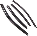 WD2-706 Dark Smoke 4 Pcs Set Window Visor (Outside Mount) Deflector Rain Guard Compatible with 2013-2016 Lexus ES350