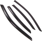 WD2-706 Dark Smoke 4 Pcs Set Window Visor (Outside Mount) Deflector Rain Guard Compatible with 2013-2016 Lexus ES350