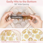 Clear Makeup Bag - TSA Approved Toiletry Bag for Carry-on & Checked Luggage, Water Resistant Car Storage Organizer with Reinforced Seams