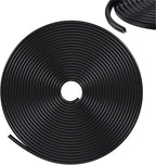 32Ft(10M) Door Edge Guards Car Door Edge Guards U Shape Car Door Protector Rubber Seal Door Guard Internal Double Sided Tape (No Glue Required), Black