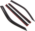 WD2-327RM Dark Smoke 4 Pcs Set Window Visor (Outside Mount) Deflector Rain Guard Compatible with 1996-2007 Mitsubishi Montero Sport