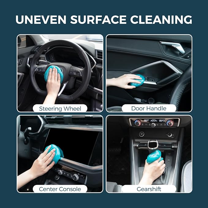2Pcs Cleaning Gel for Car, 7oz Car Detailing Tools, Cleaning Putty Gel, Interior Cleaner Universal Dust Cleaner for Keyboard, Laptop, Air Vents (Bluebell)