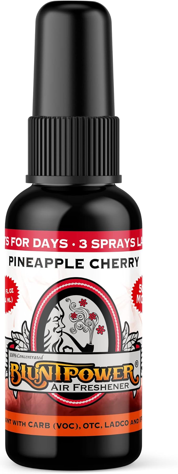 (Pineapple Cherry, 1 Pack) Concentrated Air Freshener for Room and Car Spray - Oil-Based Diffuser Spray Bottle - Long-Lasting Bathroom Spray, Car Freshener, & Odor Eliminator Spray