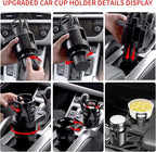 Cup Holder Expander for car 2 in 1 Multifunctional Car Cup Holder Extender Adapter with Adjustable Base Compatible with Hydro Flask, Yeti, Nalgene, 32/40 oz Large Bottles Drinks Mugs