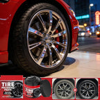 2pcs Car Tire Shine with Sponge,Tire Coating Paste, Tire Polishing Paste,Car Tire Shine for Trucks Sedans RVs SUV