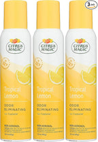 Odor Eliminating Air Freshener Spray, Tropical Lemon, 3-Ounce, Pack of 3