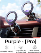 for MagSafe Car Mount,Car Accessories for Women Men [2025 Ultra] Magnetic Phone Holder for Car 360 Dashboard Vent Phone Mount for Car Organization iPhone 16 15 14 13 12 Pro Plus Mini,Purple