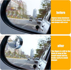 2 PCS Car Reversing Blind Spot Mirror, 2.16" x 0.39" High-definition Glass 360° Large Viewing Angle Round Mirror, Self-adhesive ABS Anti-collision Shell, Compatible with Most Models (Silver)