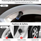 4Pack Beast Eyes Tire Valve Caps Universal Tire Air Cap Valves Stem Covers | Aluminum Alloy Rust-Proof Valve Stem Caps, for Auto SUV Truck Motorcycle Bicycle, Blue Eyes Gifts for Women Mom Driver