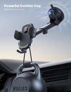 Car Phone Holder - [Strongest Military-Grade Suction Cup] 360° Rotation Phone Holders for Your Car Quick Release Adjustable Phone Mount for Car Dashboard for iPhone 17 16 Pro Max Galaxy Truck