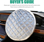 3-Layer Thickened Car Steering Wheel Cover Sun Shade,Aluminum Foil Car Wheel Cover for Sun Protection,Portable Sterring Wheels Covers Heat Shield Cars Interior Accessories