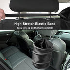 Car Trash Can, 4 Gallons Garbage Can, Collapsible Pop-Up Trash Bin | Trash Can for Car Front Back Seat, Portable Car Trash Bag Hanging for Vehicle SUV Rv Truck Accessories Interior, Black