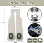 Car Headrest Hooks Universal Car Purse Hook Premium Leather and Alloy Twin Hook Car Seat Back Storage Hanger Hook for Purse Bags Cloth Drink Durable Holder Car Accessories (BH09-White-Black-4 Pcs)