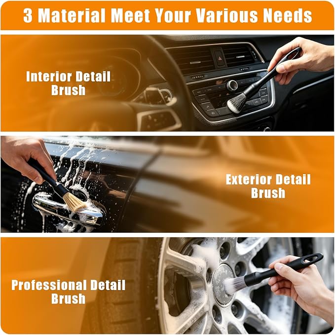Car Wash Detailing Kit Cleaning Set with Foam Gun Sprayer, Long-Handle Brush, Large Wash Mitt, Towels, Complete Interior & Exterior Car Washing Supply Set (Orange)