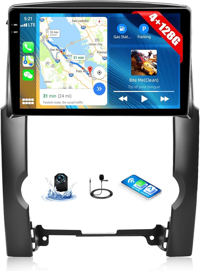 [4+128G] Android 15 Car Radio Stereo for Kia Sorento 2009-2012 with Wireless Carplay&Android Auto,10.1 Inch Car Radio with Mirror Link Bluetooth FM/RDS WiFi GPS EQ DSP SWC+AHD Backup Camera