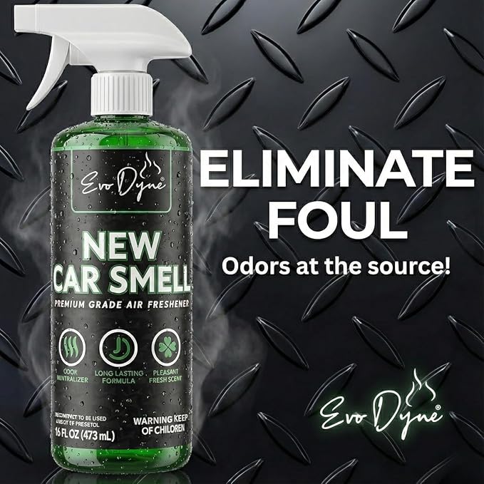 New Car Smell Spray (16oz), Made in USA | Long Lasting Car Air Fresheners Eliminates Odor - Air Fresheners for Cars, Trucks, & Other Vehicles – Fresh Scent Air Freshener Spray by (3-Pack)
