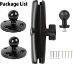 Fish Finder & 1" Ball Mount with Aluminum Long Arm, AMPS Round Plate for RAM Mounts/GPS/Boats/Vehicle, T-Bolt Attachment for Track Systems, Compatible with Humminbird, Raymarine