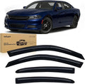 Window Rain Guards for Dodge Charger 2011-2023 2018 2019 2020 2021 2022 2023, Window Wind Deflectors Vent Visors, Tape on-4PCS