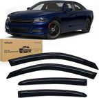 Window Rain Guards for Dodge Charger 2011-2023 2018 2019 2020 2021 2022 2023, Window Wind Deflectors Vent Visors, Tape on-4PCS