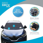 Car Windshield and Side Mirrors Cover for Ice and Snow | All-Weather Protection | PVC Coated Polyester | Fits Cars, SUVs, Small Trucks | Quick Install | Includes Storage Bag | 61" x 41"