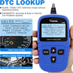 VD10 OBD2 Scanner Code Reader Car Diagnostic Tool Engine Fault Code Reader for Turn Off CEL with Freeze Frame/I/M Readiness for All OBDII Protocol Cars, OBD2 Scanner Diagnostic Tool