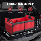 Trunk Organizer for Car - 70L Collapsible Car Storage with 11 Pockets & Reinforced Handles, SUV Trunk Organizers for Grocery Cargo